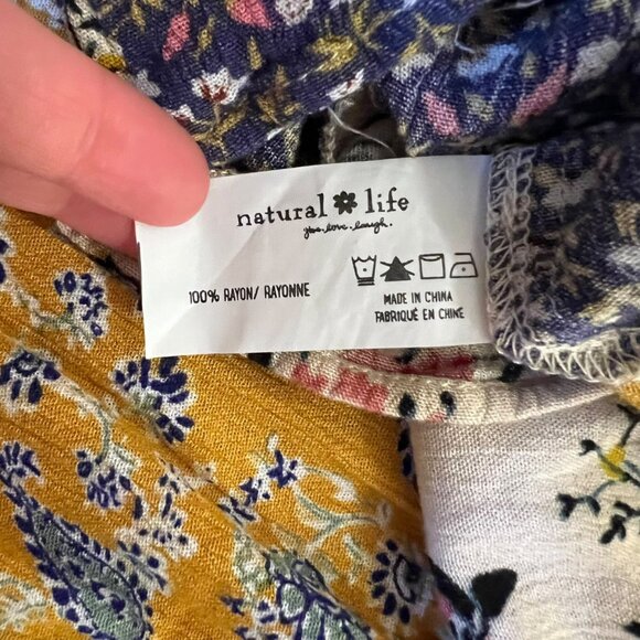 Natural Life Maxi Skirt Boho Patchwork Gypsy Hippie Floral Nature Fairycore S - Picture 8 of 8